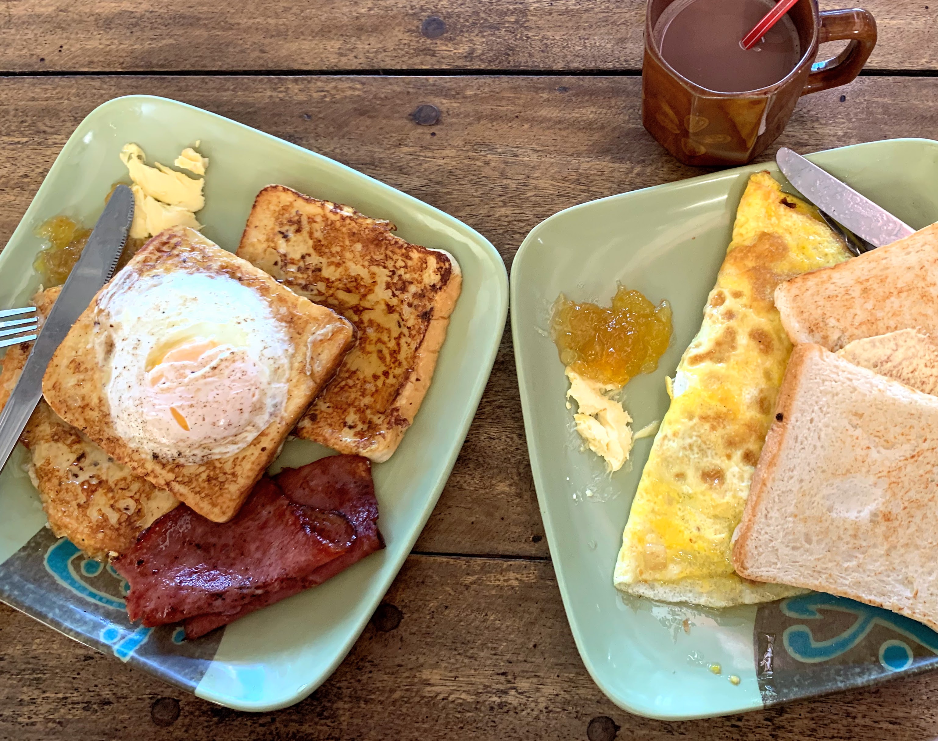 Toast and fried breakfast