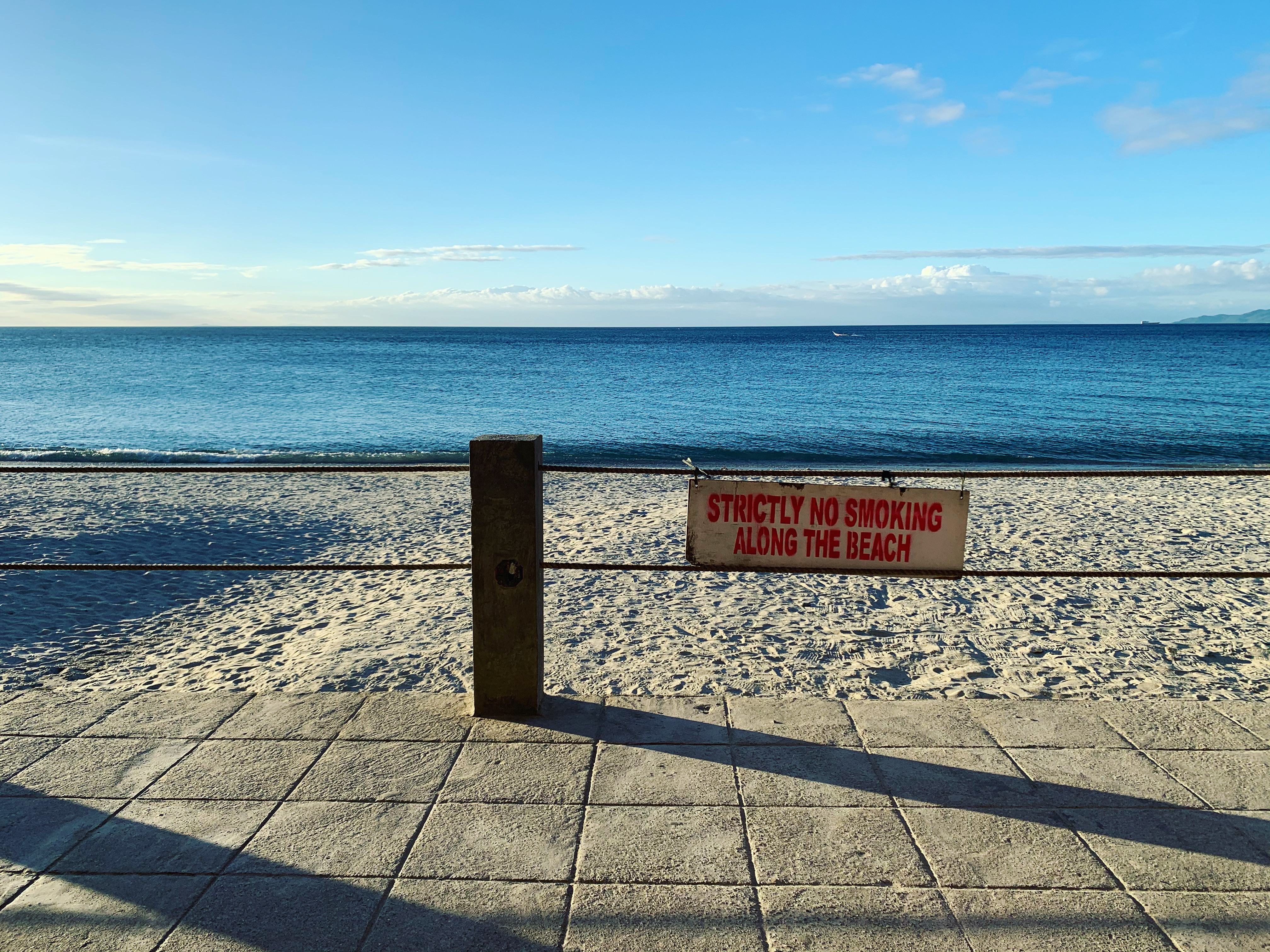 No smoking beyond the point