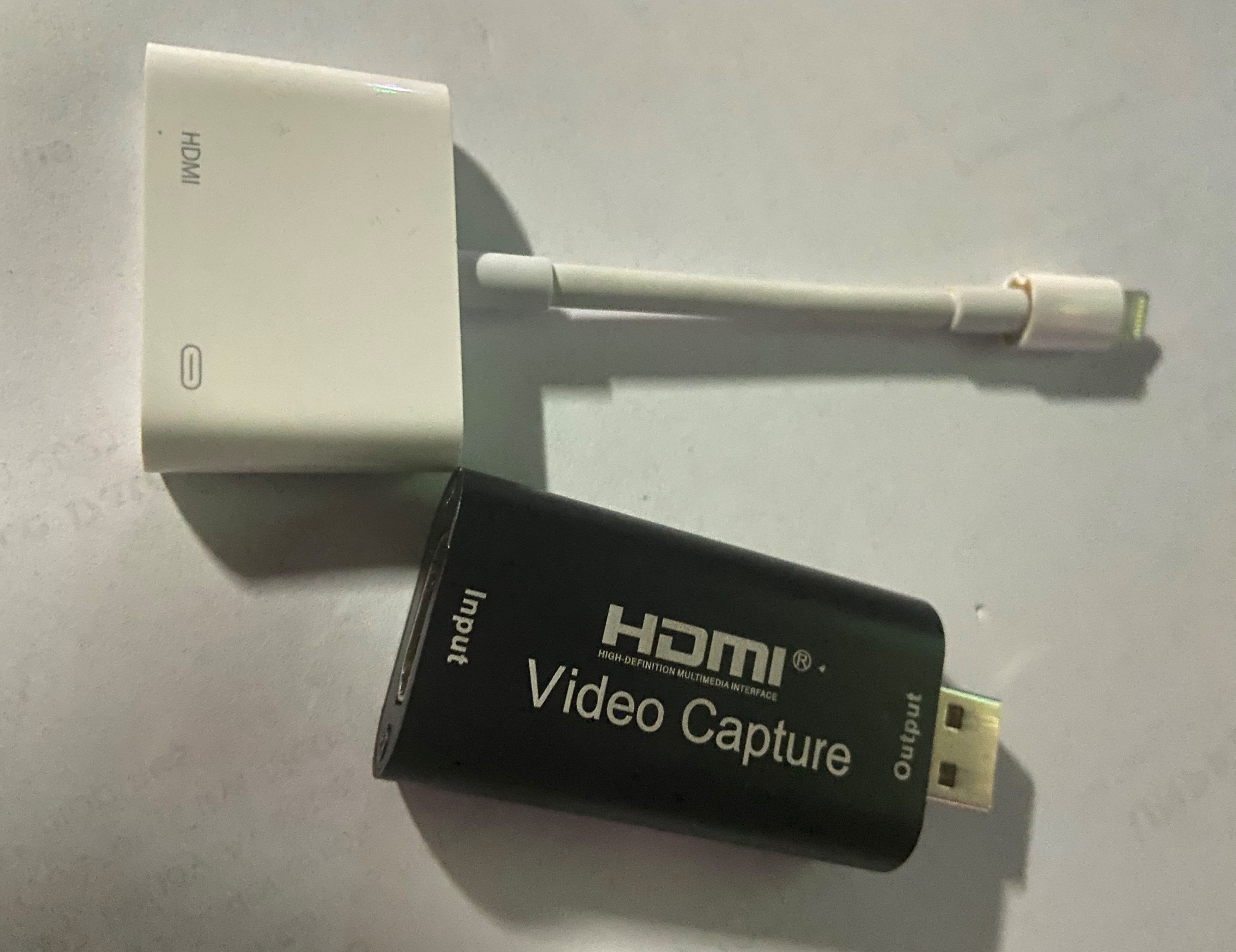 Lightning to AV Adapter and USB Capture Card
