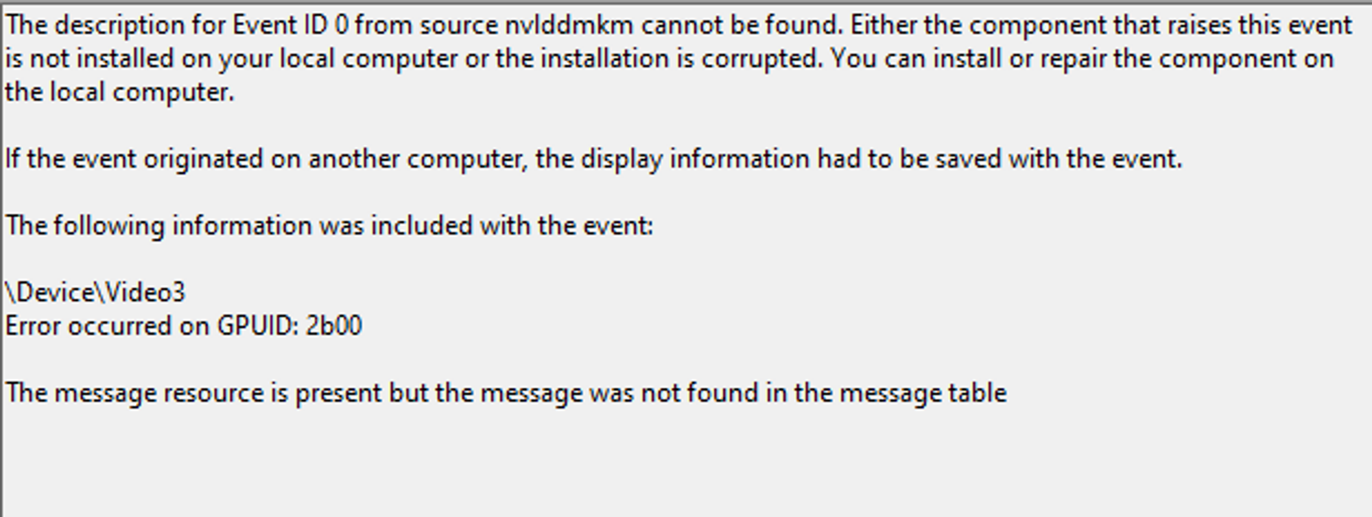Error Details