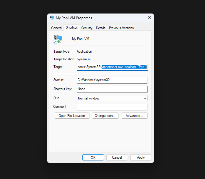 Sample of my VM