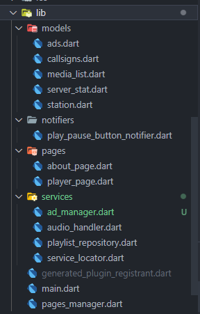 Refactoring files to folders