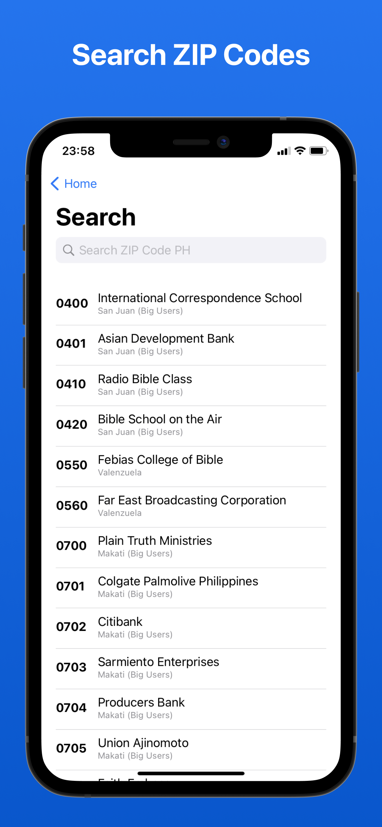 Search Page